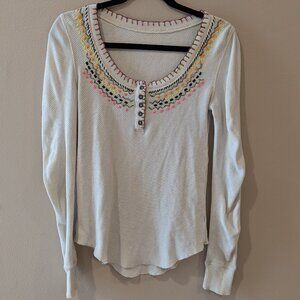 Free People embroidered thermal